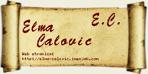 Elma Ćalović vizit kartica